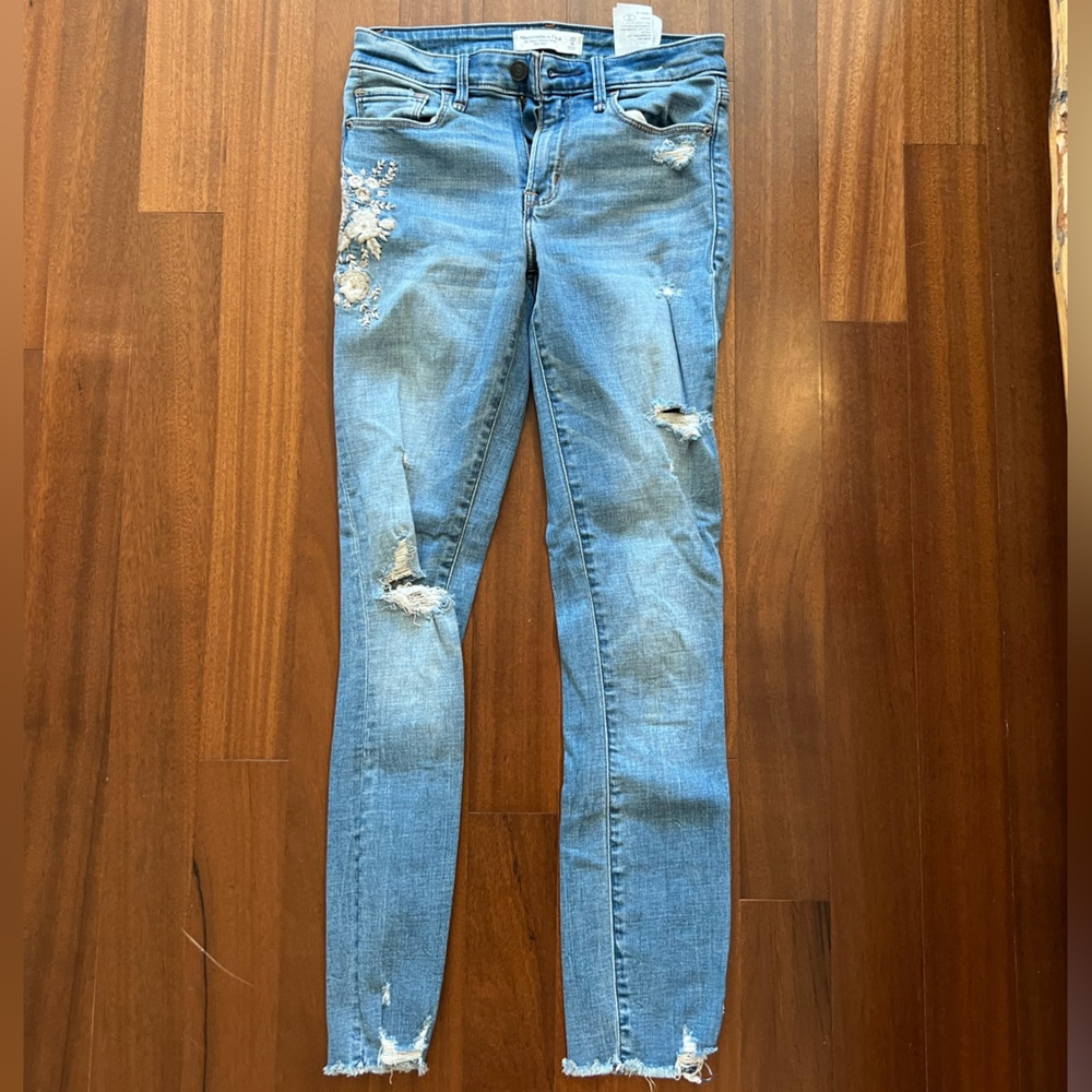 Abercrombie and Fitch Embroidered Jeans